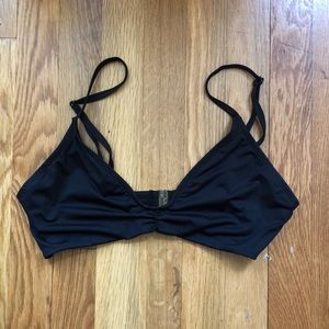 Faherty Brand Black medium bikini bathing suit top